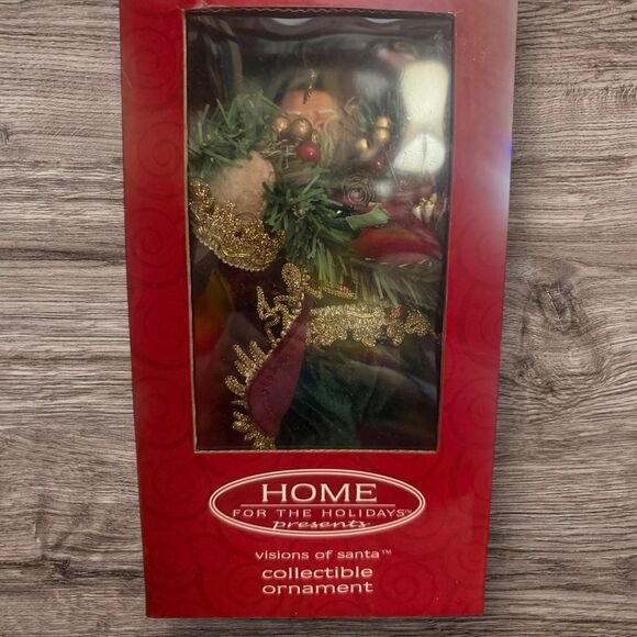 Home For the Holidays 8" Visions of Santa Ornament Christmas Figure, Standing - Picture 8 of 10